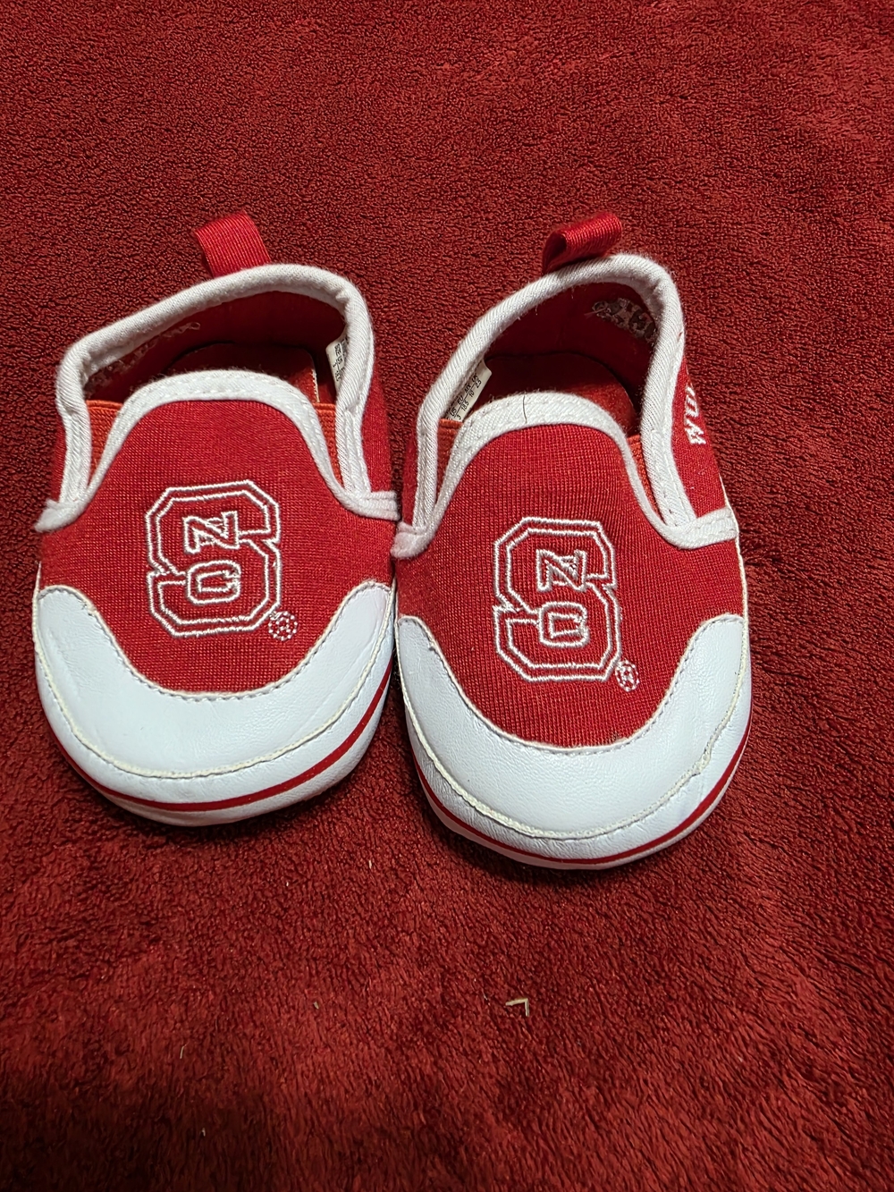 STATE Red & White Slip-On Baby Walker Shoes